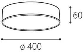 LED2 - Plafonieră LED MONO SLIM 30W/230V 3000/4000K Ø 40 cm albă