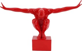 Statueta decorativa HIGH DIVER 50cm rosu