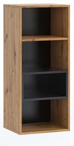 Dulap suspendat Oliver PION (Stejar artisan + Negru mat). 1051810