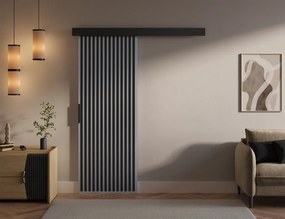 Ușă glisantă Perion – 76x1.6x205 cm – Gri / Negru