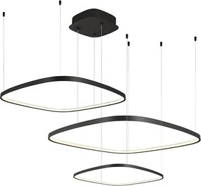 Lustră LED reglabilă pe cablu LORENZO LED/70W/230V 3000/4000/6000K neagră + telecomandă