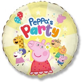 Purcelușa Peppa Yellow folie albă balon 48 cm (WP)