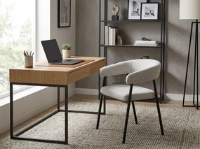 Scaun de dining KATANA cu picioare negre, gri