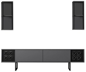 Mobilier living Buon 1 (Antracit + Negru). 1072936