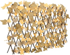 vidaXL Spalier frunze arțar artificiale extensibil, oranj, 180x60 cm