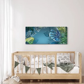 Tablou - Frunzele plantelor tropicale (120x50 cm)