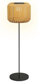 Outsunny Lampă Solară de Grădină cu Iluminare LED și Aprindere Automată, Ø34x130 cm, Galben | Aosom Romania