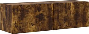 vidaXL Dulap TV de perete Pe perete Stejar fumuriu 98 x 31 x 29,5 cm