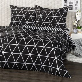Lenjerie de pat din bumbac 4Home Galaxy, negru, 140 x 200 cm, 70 x 90 cm
