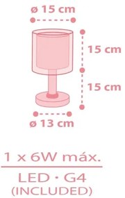 Dalber 41571S - Lampă de veghe LED pentru copii BABY TEDDY 1xG4/4W/230V, roz
