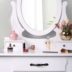 Măsuță decorativă cu scaun LINET NEW, albă