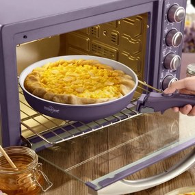Set de tigai Swiss Haus SH-GCFP5LT, 5 piese, Acoperire ceramica Sapphire, Manere detasabile, Inductie, Violet