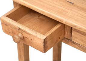 Masa consola, L73 36 H75 cm, natur antichizat, lemn masiv