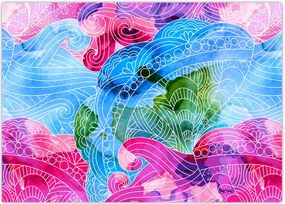 Tablou - Valuri colorate (70x50 cm)