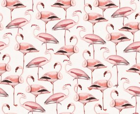 Tapet Flamingos, Soft Pink, Rebel Walls