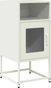 vidaXL Noptieră, alb, 36x39x78 cm, oțel laminat la rece