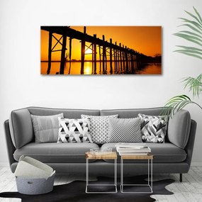 Tablou canvas Podul apus de soare