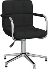 vidaXL Scaun de birou pivotant, negru, material textil