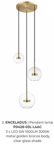 Lustra moderna cu 3 pendule LED Enceladus