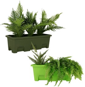 Ghiveci, plastic, verde închis, LIDOF