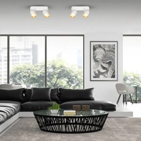 Spot ANDY 2xGU10/8W/230V alb/auriu