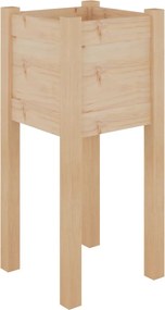 vidaXL Jardinieră de grădină, 31x31x70 cm, lemn masiv de pin