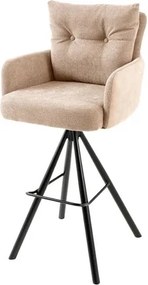 Scaun de bar pivotant BIG GEORGE sampanie bej