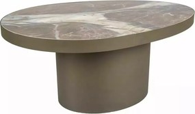 Masuta de cafea Gusto B maro lucios/cupru L98xl73 cm