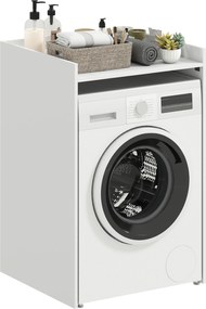 HOMCOM Dulap de baie pentru nișă cu raft deschis, dulap pentru baie, ideal pentru spații mici, 64 x 60 x 97,5 cm, Alb | Aosom Romania