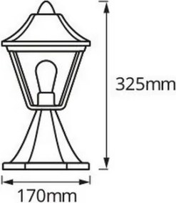 Osram - Lampă de exterior TRADITION 1xE27/60W/230V IP44
