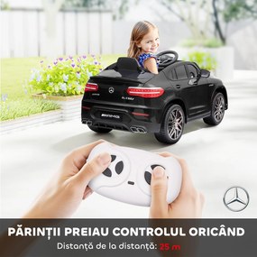 HOMCOM Masina Electrica pentru Copii Mercedes, Negru | Aosom Romania