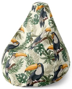 Sac de șezut Pear tucan - pentru copii, colorat