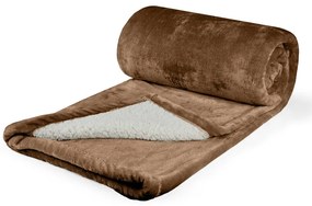 Pătură din microflanel cu imitație de mielușel