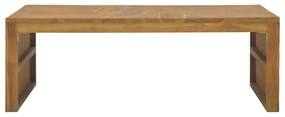 326174 vidaXL Măsuță de cafea, 110x35x38 cm, lemn masiv de tec erodat