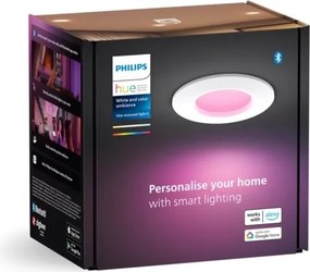Philips - Set de 2 corpuri de iluminat LED RGBW dimabile pentru baie, încastrate Hue SLIM LED/8,3W/230V IP44