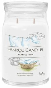 Lumânare parfumată Yankee Candle Signature  în borcan, mare, Clean Cotton, 567 g