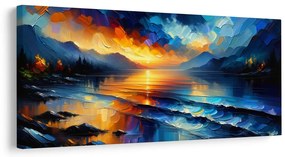 Tablou simfonie colorată pe lac