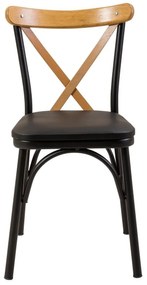 Set mobilier sufragerie Duvasa 6 (stejar + negru) (pentru 2 persoane). 1093754