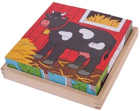 PUZZLE CUBIC - ANIMALUTE DE LA FERMA - BIGJIGS (BJ798)