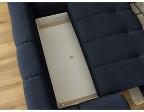 Colțar albastru închis extensibil/cu spațiu de depozitare (cu colț pe partea dreaptă/în formă de ”L”) Fuji – Bobochic Paris