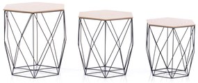 Set 3 masute de cafea ASTERIA
