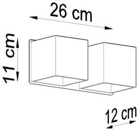 Sollux SL.0658 - Aplica de perete QUAD 2xG9/40W/230V gri