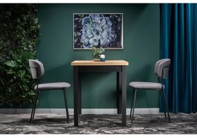 Masă de dining KINDOR, stejar Wotan/negru