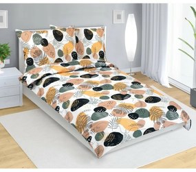 Lenjerie de pat din bumbac Bellatex Pebble mustar, 140 x 220 cm, 70 x 90 cm, 140 x 220 cm, 70 x 90 cm