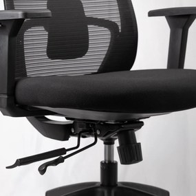 Scaun de birou ergonomic din mesh cu brațe 3D și spătar rabatabil OFF 404 negru