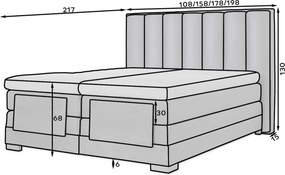 Pat Genoa cu Saltea, Topper, Electric Reglabil, Personalizabil - 180x200