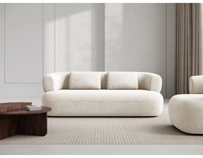 Canapea bej cu tapițerie din țesătură bouclé 178 cm Jenny – Micadoni Home