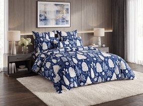 Lenjerie de pat din microfibra INDIGO BLOOM albastru Dimensiune lenjerie de pat: 2 buc 70 x 90 cm | 200 x 220 cm