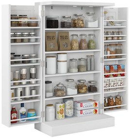 HOMCOM Dulap de Bucătărie Depozitare Independent 60x30x104cm, Alb | Aosom Romania