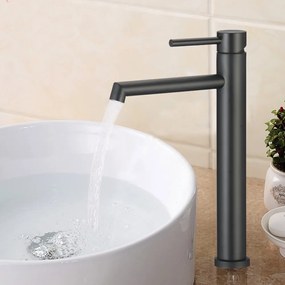 Baterie lavoar inalta Inter Ceramic SS monocomanda negru mat